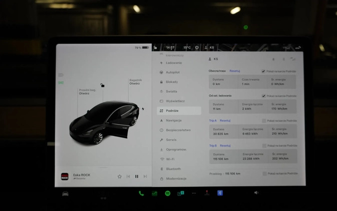 Tesla Model 3 cena 159000 przebieg: 115000, rok produkcji 2019 z Płońsk małe 106